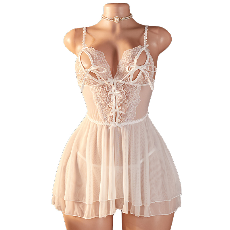 Waders - Transparent Sexy Woman Lingerie Deep V