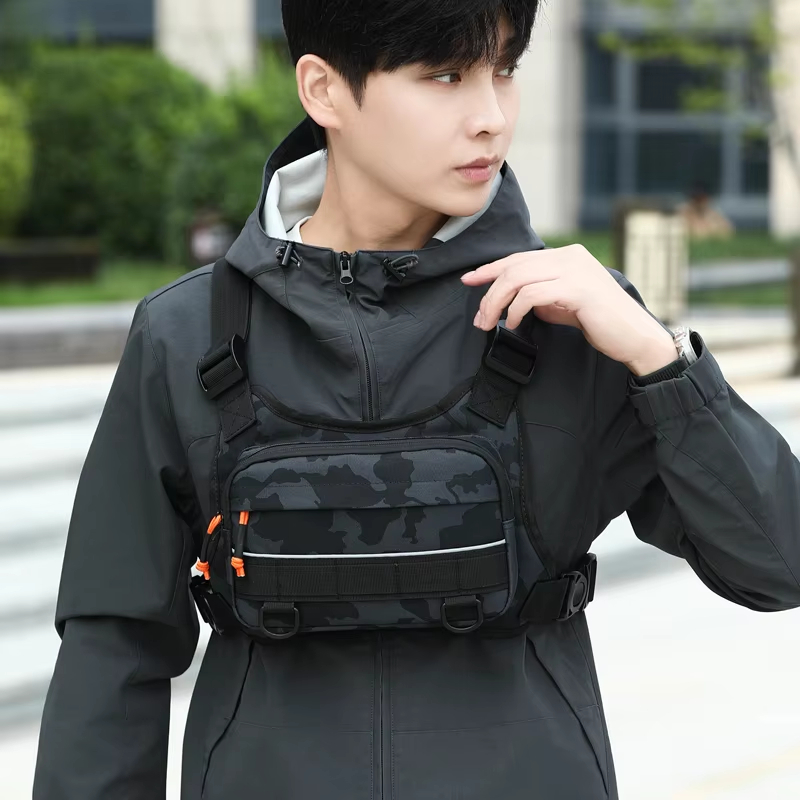 Fishing Vest Jacket - Cycling Front Chest Vest Tactical Backpack