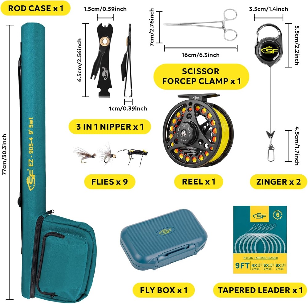 Fly Fishing Rod Combo Starter  – Carbon Fishing Rod Bewertung und Preis