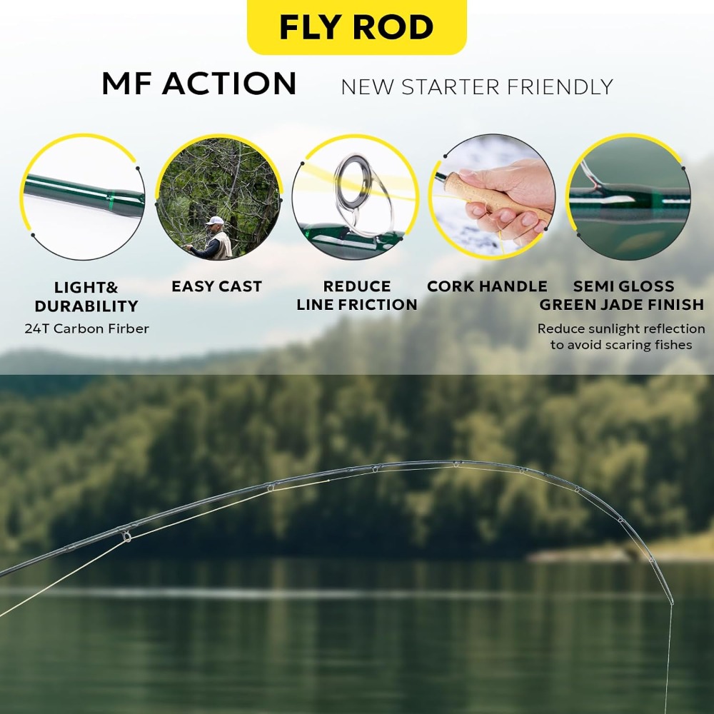 Fly Fishing Rod Combo Starter  – Carbon Fishing Rod Bewertung und Preis